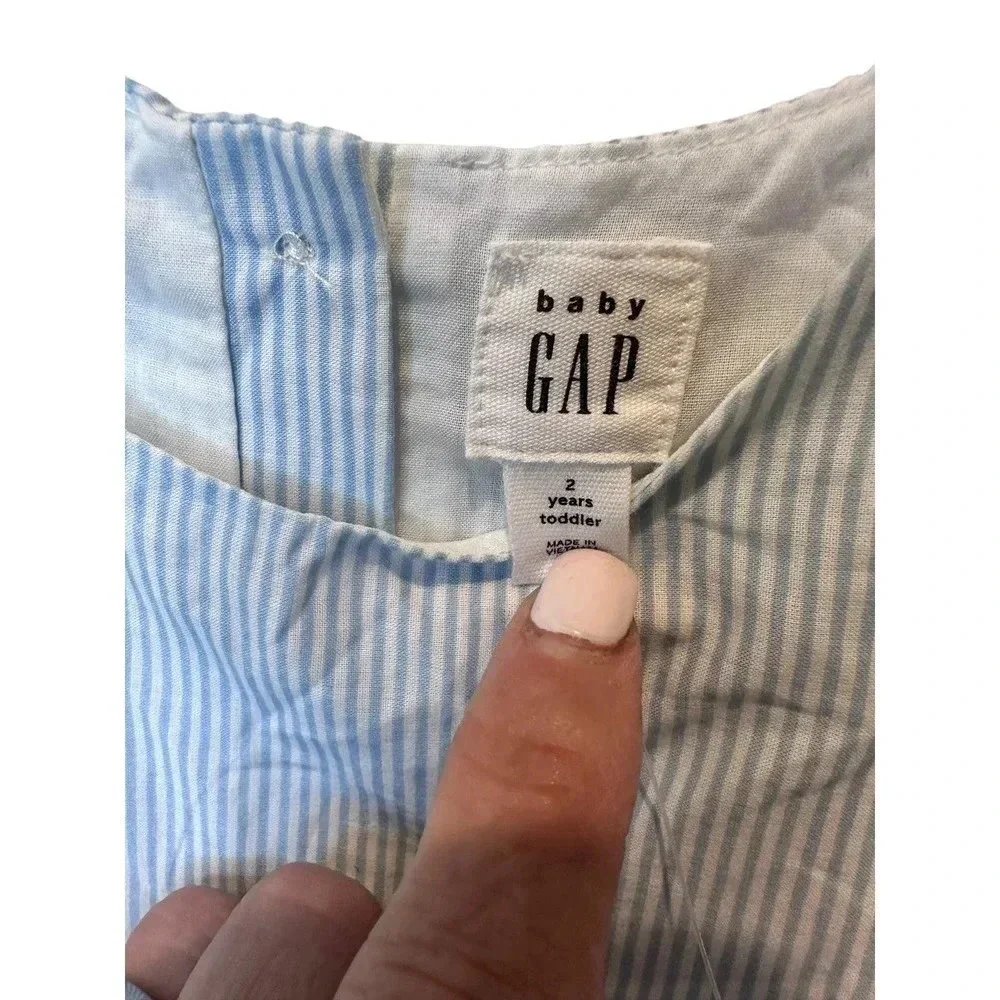 NWT Baby Gap Floral Print Sleeveless Striped Fit & Flare Dress Size 2 Year
